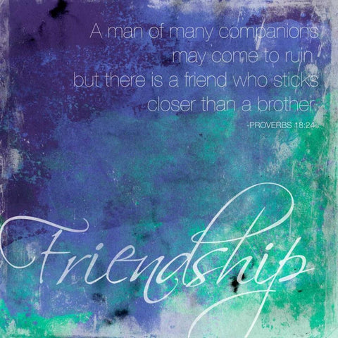 Friendship Black Modern Wood Framed Art Print with Double Matting by Grey, Jace