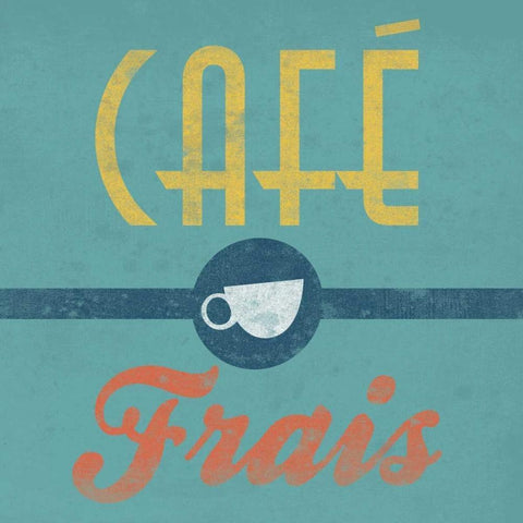 Coffee French 2 White Modern Wood Framed Art Print by Grey, Jace