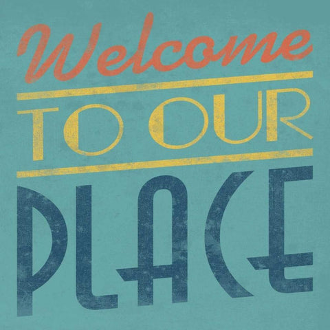 Welcome White Modern Wood Framed Art Print by Grey, Jace