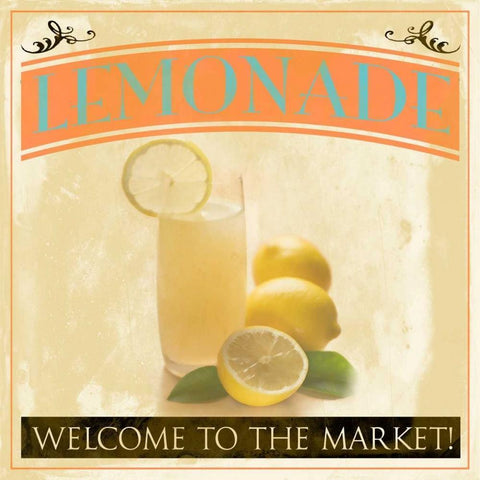 Lemonade 3 White Modern Wood Framed Art Print with Double Matting by Grey, Jace