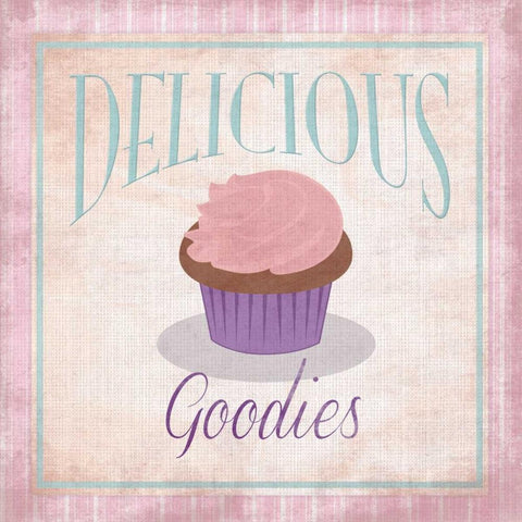 Cupcakes 2 Gold Ornate Wood Framed Art Print with Double Matting by Grey, Jace