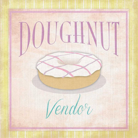 Doughnuts White Modern Wood Framed Art Print with Double Matting by Grey, Jace