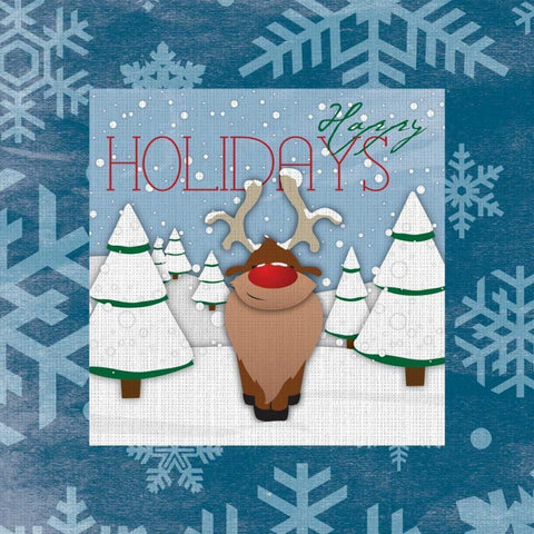 Happy holidays White Modern Wood Framed Art Print by Grey, Jace