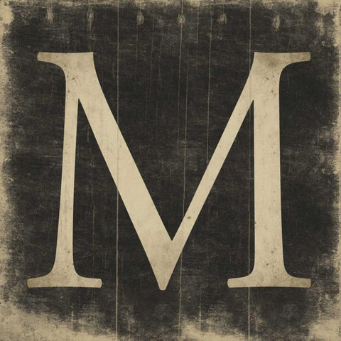 M White Modern Wood Framed Art Print with Double Matting by Grey, Jace