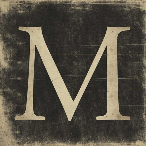 M White Modern Wood Framed Art Print with Double Matting by Grey, Jace