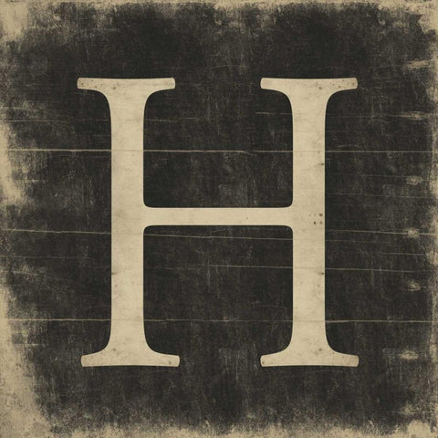 H White Modern Wood Framed Art Print with Double Matting by Grey, Jace