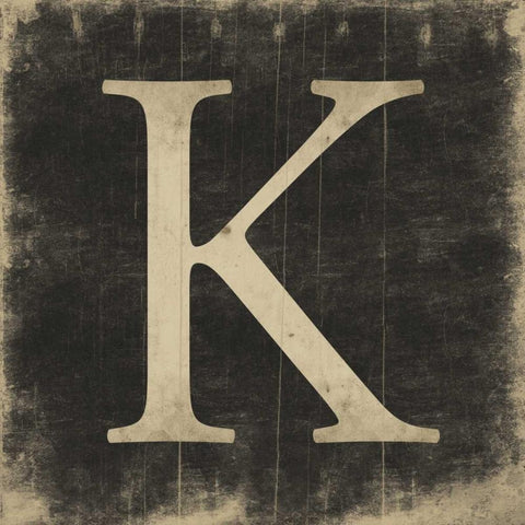 K White Modern Wood Framed Art Print with Double Matting by Grey, Jace