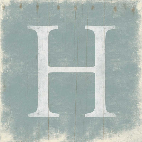 H White Modern Wood Framed Art Print by Grey, Jace