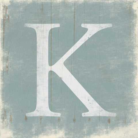 K White Modern Wood Framed Art Print by Grey, Jace