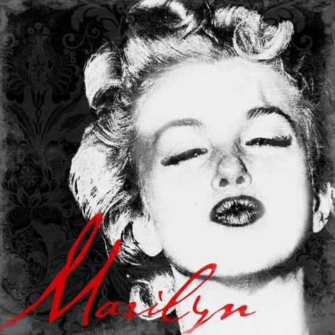 Marilyn White Modern Wood Framed Art Print by Grey, Jace