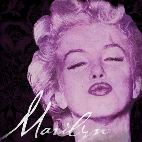 Marilyn 1 Black Modern Wood Framed Art Print with Double Matting by Grey, Jace