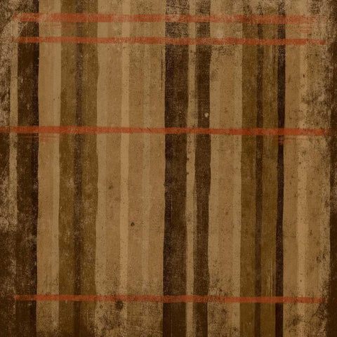 Burnt orange Stripes White Modern Wood Framed Art Print by Grey, Jace