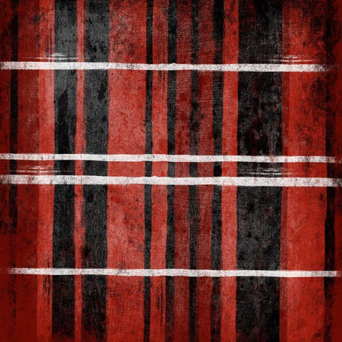 RED Stripes White Modern Wood Framed Art Print by Grey, Jace