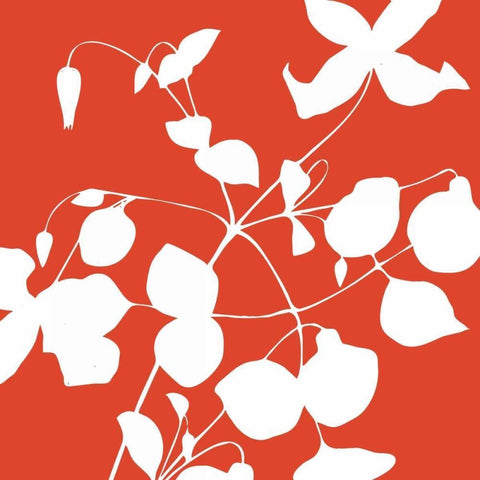 Simle florals 4 White Modern Wood Framed Art Print with Double Matting by Grey, Jace