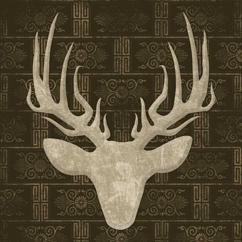 Deer 2 White Modern Wood Framed Art Print by Grey, Jace