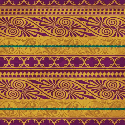 Pattern Black Ornate Wood Framed Art Print with Double Matting by Grey, Jace