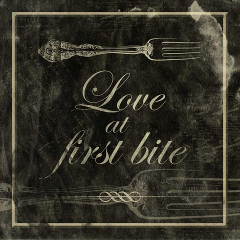 Love at first bite Black Modern Wood Framed Art Print with Double Matting by Grey, Jace