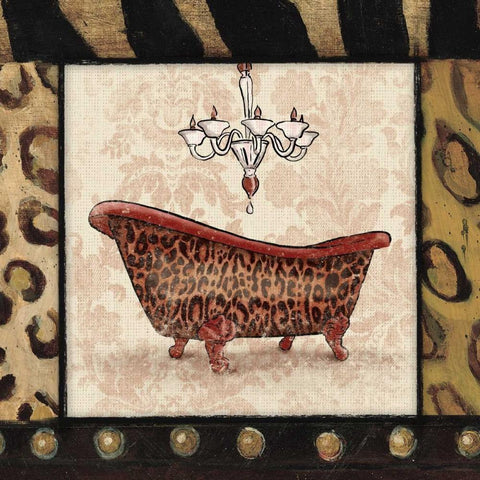 Bath1 White Modern Wood Framed Art Print with Double Matting by Grey, Jace