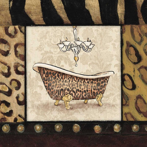 Bath1 Black Ornate Wood Framed Art Print with Double Matting by Grey, Jace