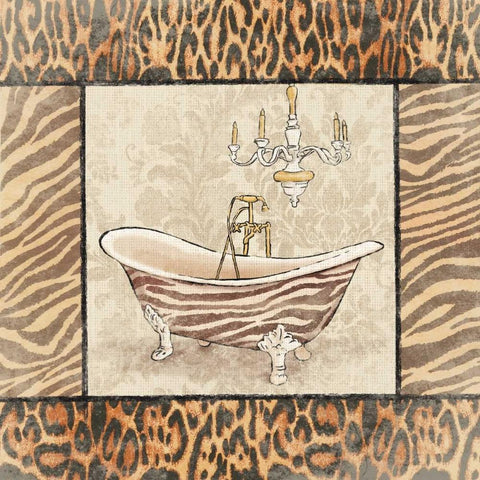 Bath 2 White Modern Wood Framed Art Print with Double Matting by Grey, Jace