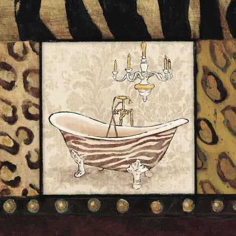 Bath 2 White Modern Wood Framed Art Print with Double Matting by Grey, Jace