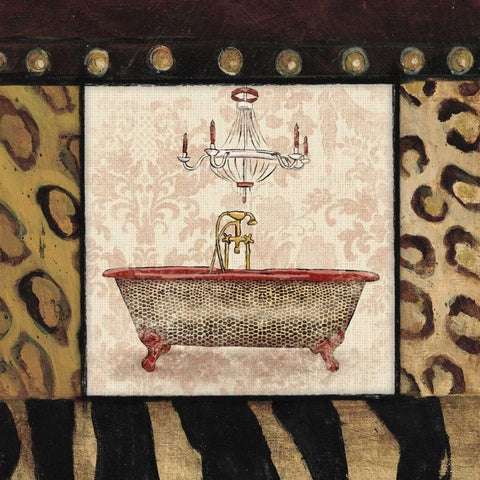 Bath 3 Gold Ornate Wood Framed Art Print with Double Matting by Grey, Jace