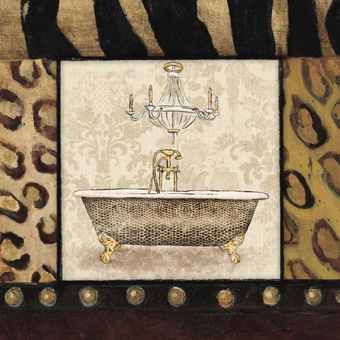 Bath 3 Gold Ornate Wood Framed Art Print with Double Matting by Grey, Jace