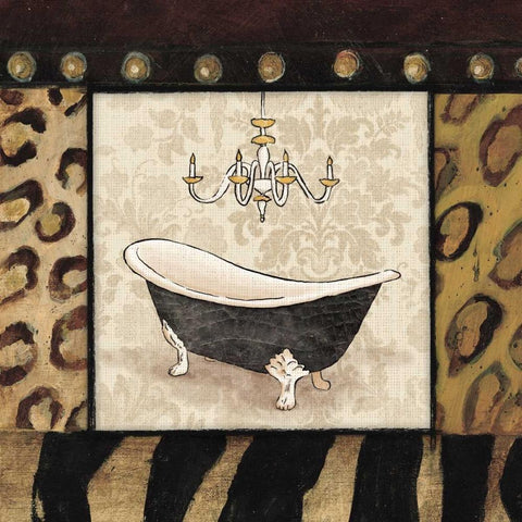 Bath 5 Black Ornate Wood Framed Art Print with Double Matting by Grey, Jace