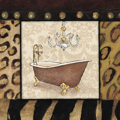 Bath 6 Black Ornate Wood Framed Art Print with Double Matting by Grey, Jace