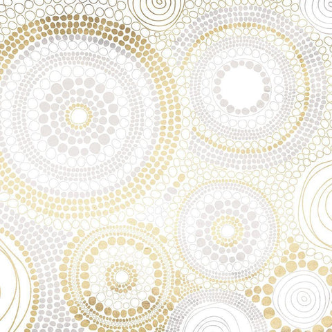Gold Silver Dots Gold Ornate Wood Framed Art Print with Double Matting by Grey, Jace