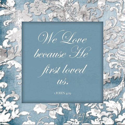 Loved Us Black Modern Wood Framed Art Print with Double Matting by Grey, Jace