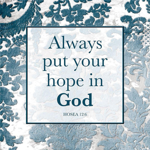 Hope In God Gold Ornate Wood Framed Art Print with Double Matting by Grey, Jace