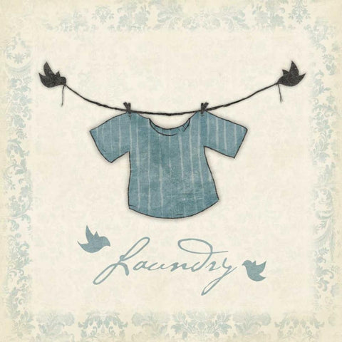 Laundry shirt Black Ornate Wood Framed Art Print with Double Matting by Grey, Jace