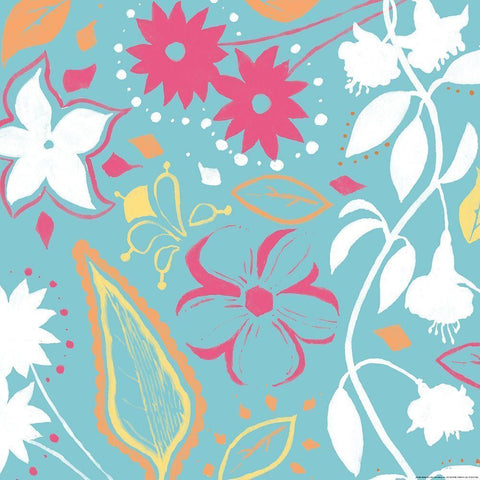 Sum Flowers Black Modern Wood Framed Art Print by Grey, Jace