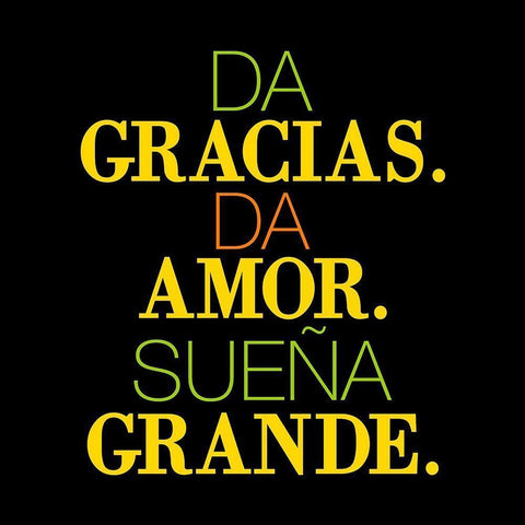 Gracias Amor White Modern Wood Framed Art Print by Grey, Jace