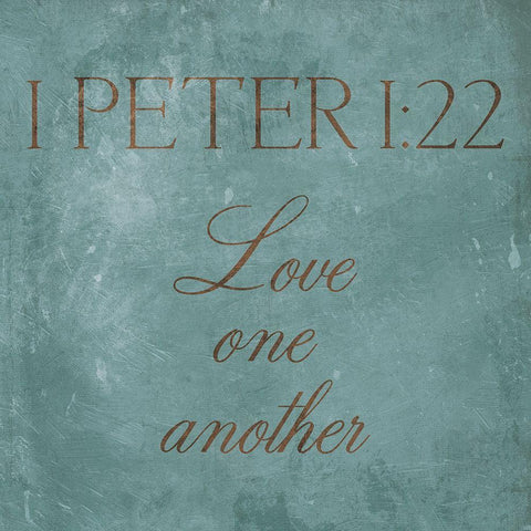 Love One Another White Modern Wood Framed Art Print with Double Matting by Grey, Jace