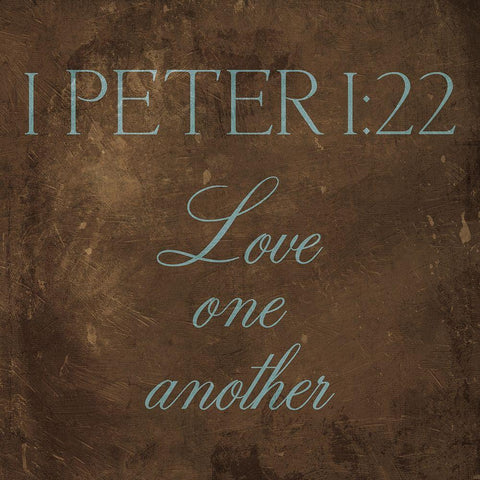 Love One Another Brown White Modern Wood Framed Art Print with Double Matting by Grey, Jace