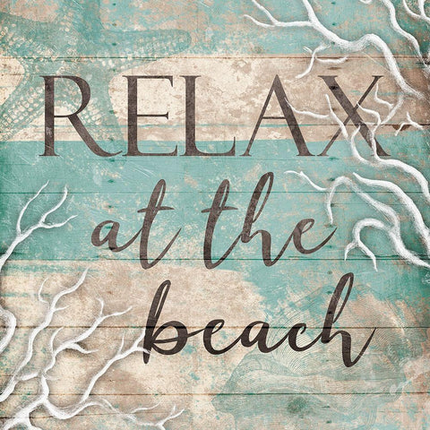 Relax Beach White Modern Wood Framed Art Print by Grey, Jace