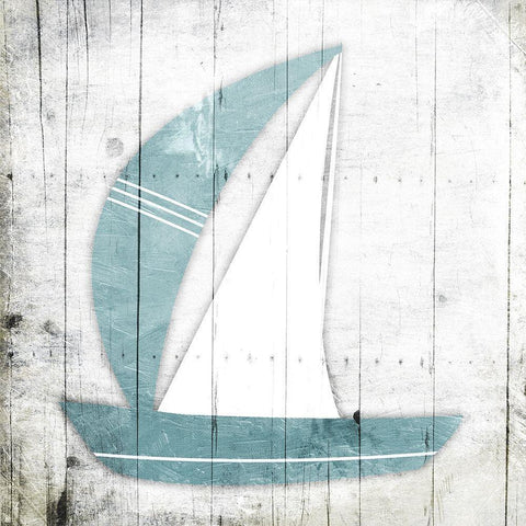 Sail Boat White Modern Wood Framed Art Print by Grey, Jace