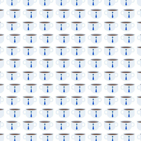 Tie Coffee White Modern Wood Framed Art Print with Double Matting by Grey, Jace