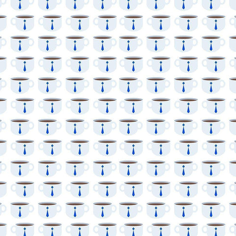 Tie Coffee Black Modern Wood Framed Art Print with Double Matting by Grey, Jace