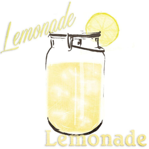 Lemonade Jar Gold Ornate Wood Framed Art Print with Double Matting by Grey, Jace