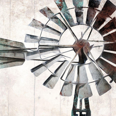 Mechanical Breeze Black Modern Wood Framed Art Print with Double Matting by Grey, Jace