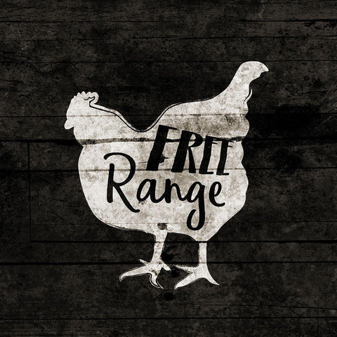 Free Range Black Modern Wood Framed Art Print by Grey, Jace