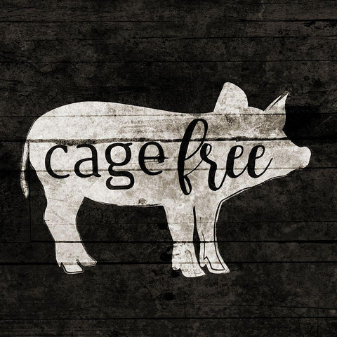 Cage Free White Modern Wood Framed Art Print with Double Matting by Grey, Jace