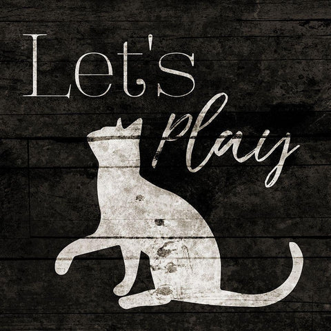 Lets Play Black Modern Wood Framed Art Print by Grey, Jace