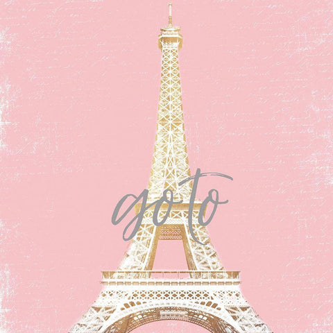 Paris Go To Gold Ornate Wood Framed Art Print with Double Matting by Grey, Jace