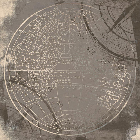 Matte World Side B White Modern Wood Framed Art Print by Grey, Jace