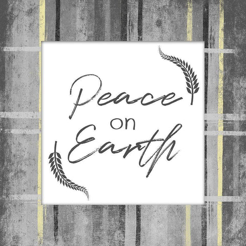 Peace On Earth Black Modern Wood Framed Art Print by Grey, Jace