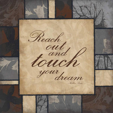 Reach out Black Ornate Wood Framed Art Print with Double Matting by Grey, Jace